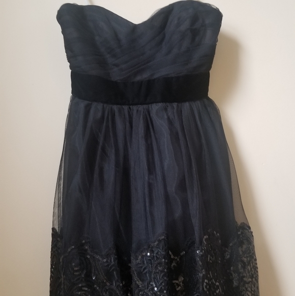 Marchesa Notte Tulle Strapless Dress - Picture 4 of 9